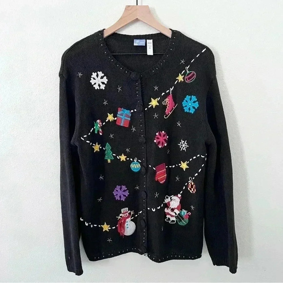 Holiday Editions Christmas Cardigan - Picture 1 of 6
